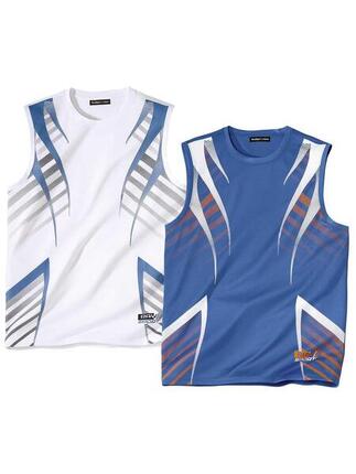 Lot de 2 Tee-Shirts Sans Manches Summer Sport