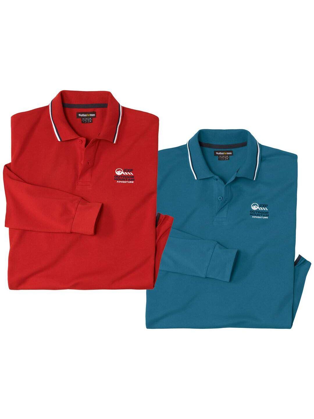 bleu / rouge brique