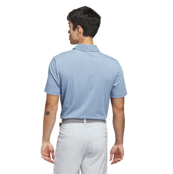 Adidas Ultimate+ GO-TO Printed, polo de golf pour homme, bleu 3/5