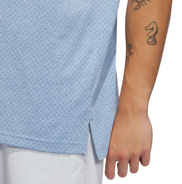 Adidas Ultimate+ GO-TO Printed, polo de golf pour homme, bleu 5/5