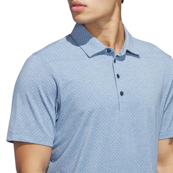 Adidas Ultimate+ GO-TO Printed, polo de golf pour homme, bleu 4/5