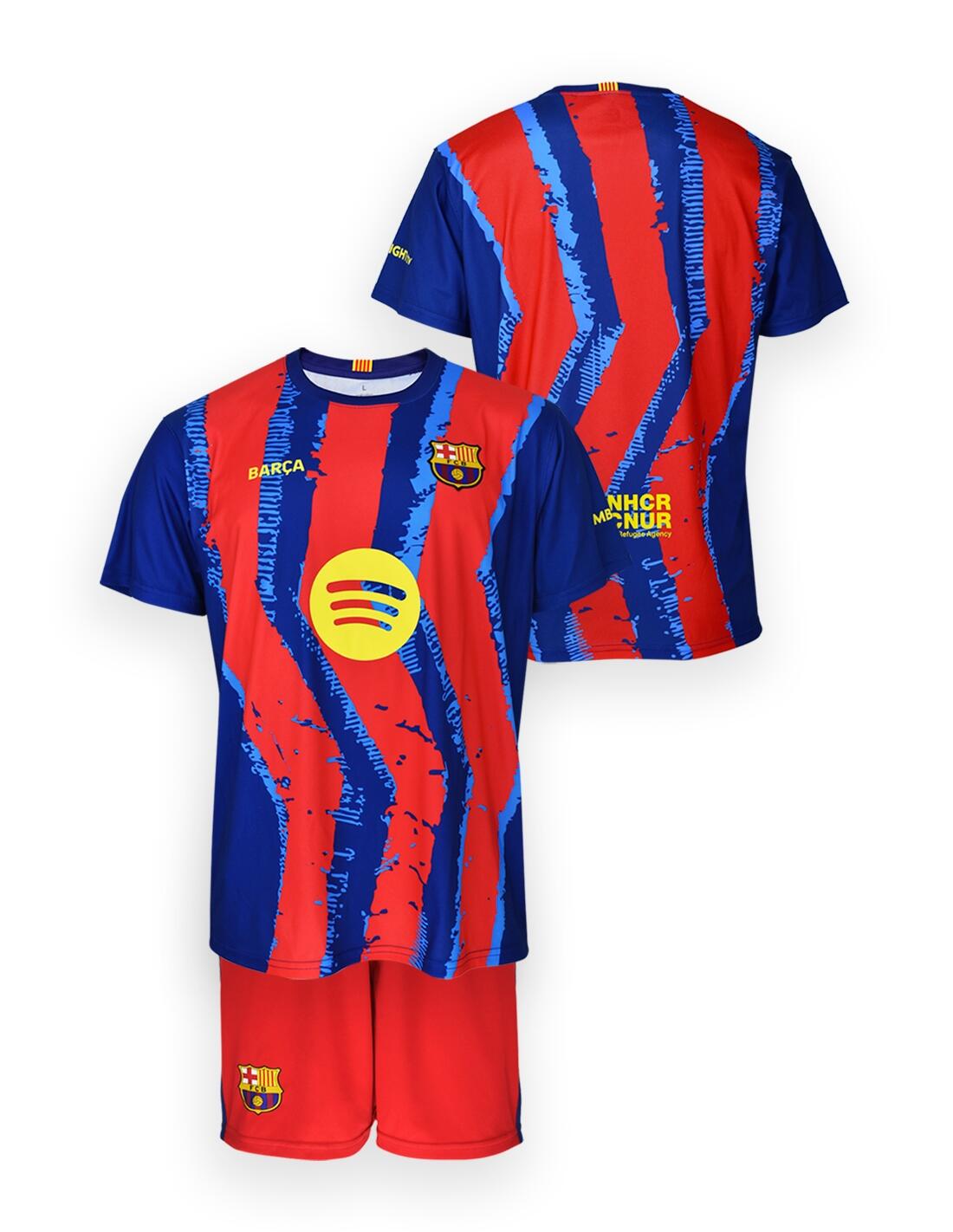 FC Barcelona 2025-26, divisa da trasferta premium per bambini, numero 4, replica 2/5