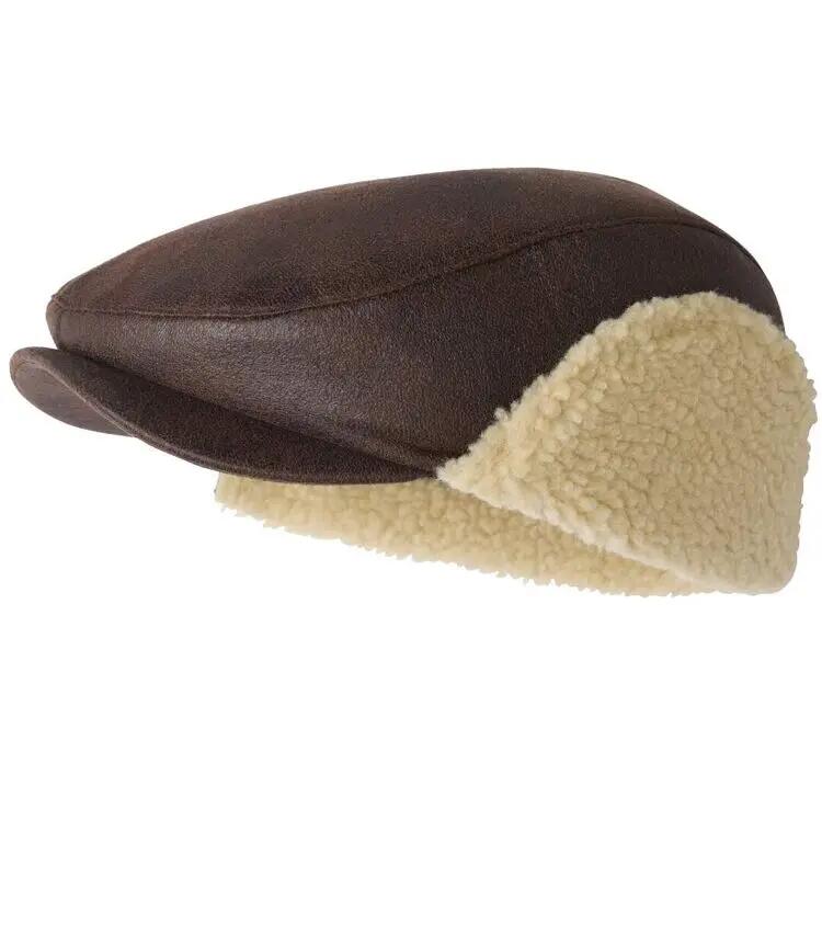 Casquette Plate Cache-Oreilles Suédine et Sherpa 2/4