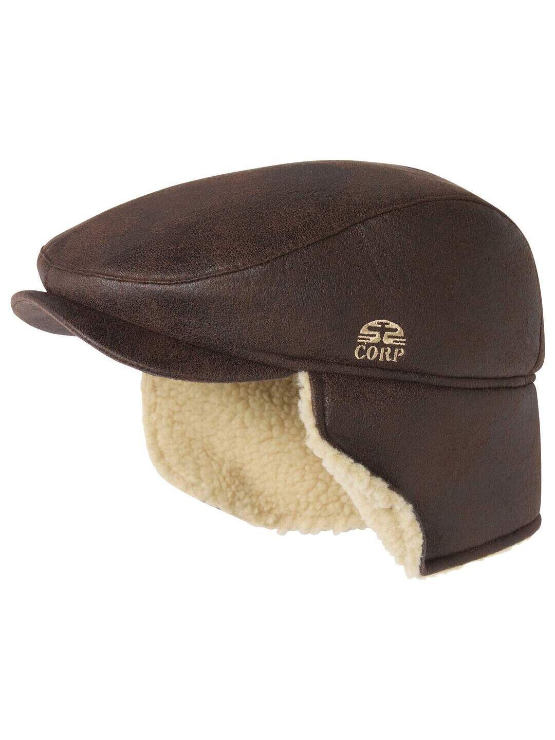 Casquette Plate Cache-Oreilles Suédine et Sherpa 1/4