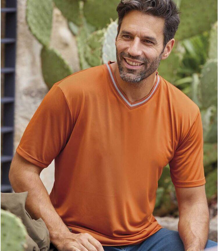 3er-Pack einfarbige T-Shirts mit V-Ausschnitt 5/6
