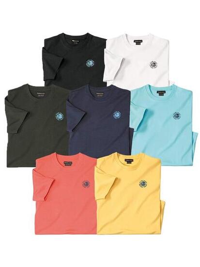Lot de 7 Tee-Shirts Unis Palm Coast