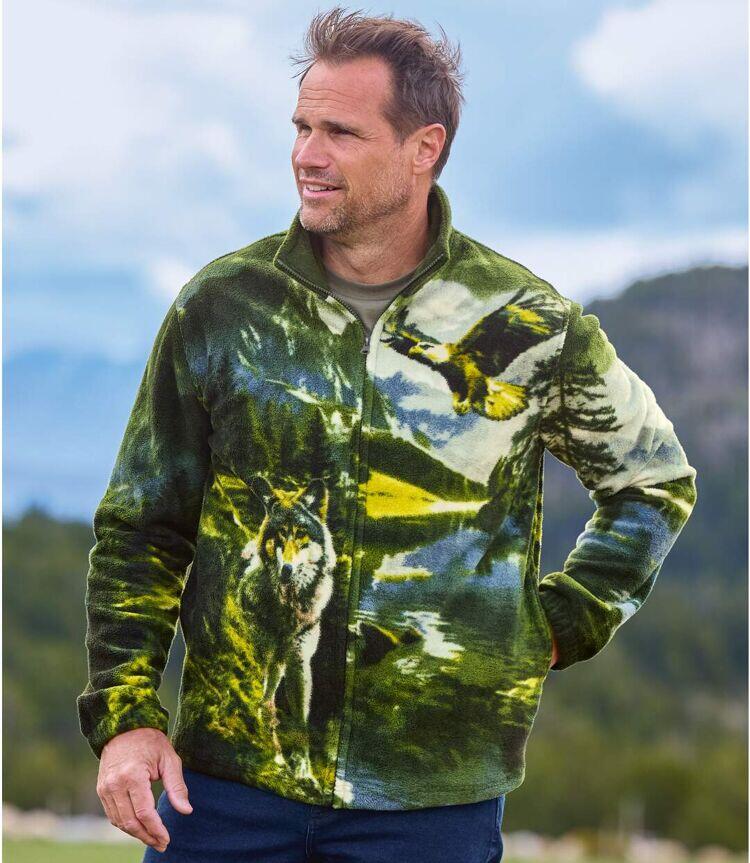 Fleece-Jacke mit Aufdruck Rocheuses 2/5