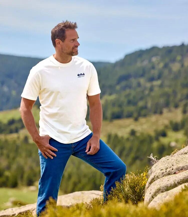 4er-Pack einfarbige T-Shirts Nature aus Baumwolle 2/7