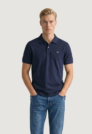 polo manches courtes REG SHIELD SS PIQUE POLO HOMME bleu
