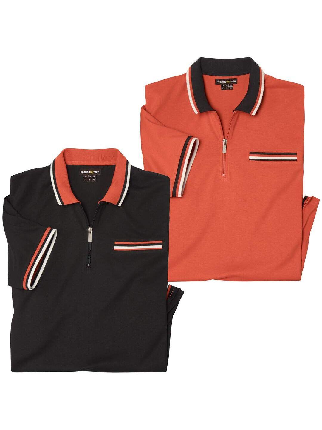 Lot de 2 Polos Col Zippé  1/5