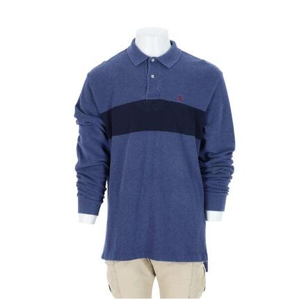 Seconde vie - Polo manches longues Homme Bleu - Excellent