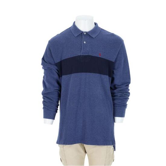 Seconde vie - Polo manches longues Homme Bleu - Excellent