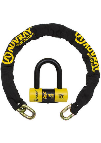Zestaw łańcuch z kłódką XTREM MINI - długość 100cm, średnica 13,5mm AUVRAY