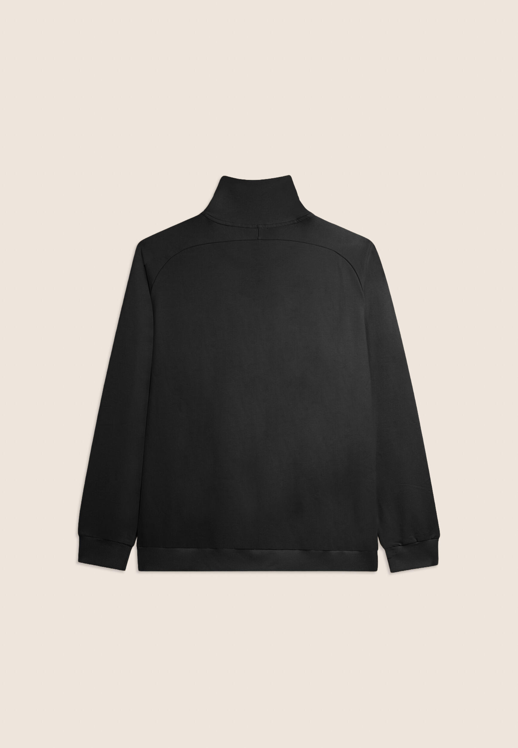 Felpa zip con taschino e cuciture sportive 2/3