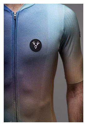 LeBram Race Aero-shirt met korte mouwen, groen en blauw 6/7