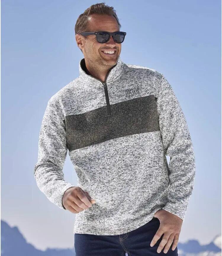 Lot de 2 Sweats Molleton Chiné Rocheuses 3/4