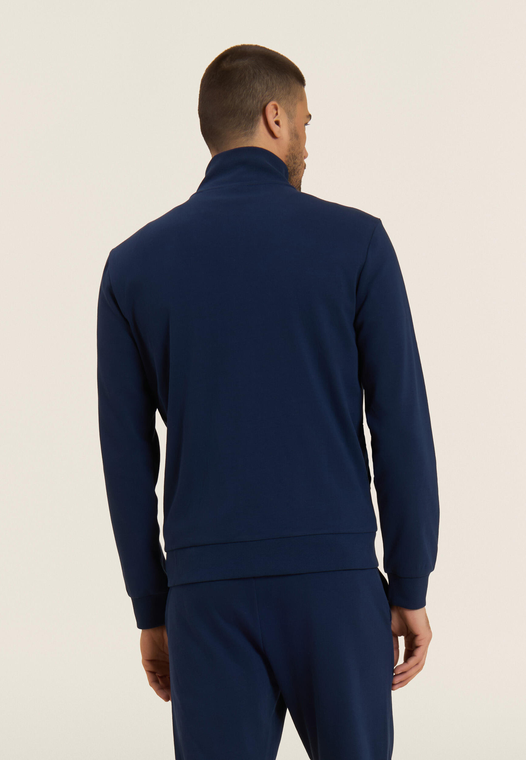 Felpa full zip con taschino e collo alto 3/5