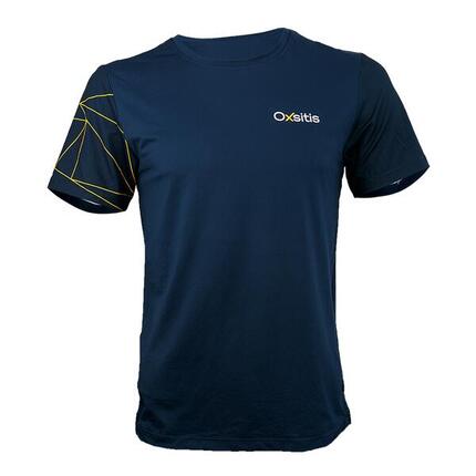 T-shirt Adventure - Bleu/Jaune pour le trail/running - Taille S