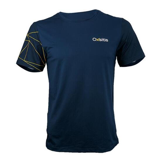 T-shirt Adventure - Bleu/Jaune pour le trail/running - Taille S