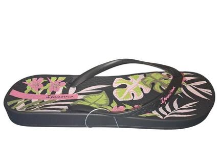 Ipanema Anatomische Zehentrenner Schwarz mit Blumenmuster