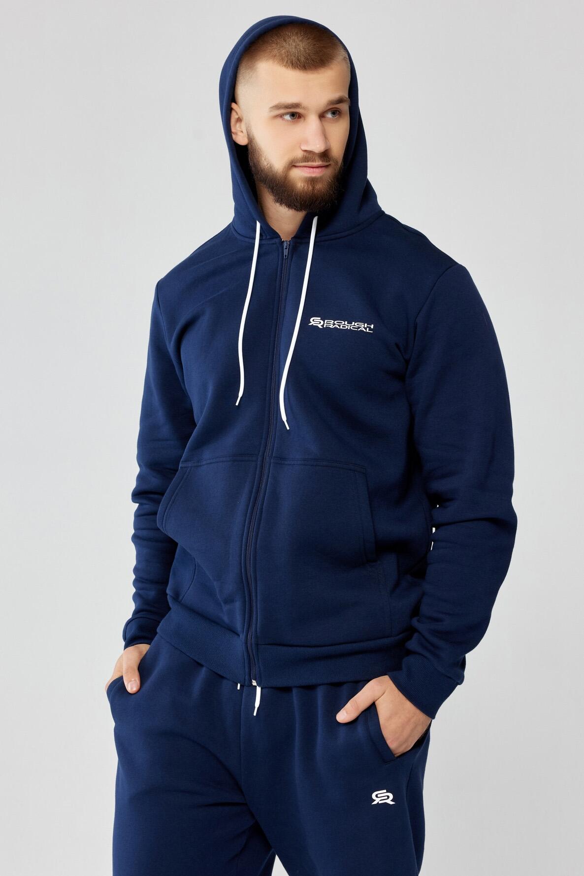 Męska bluza dresowa z kapturem Rough Radical Track Hoodie Zip 2/6
