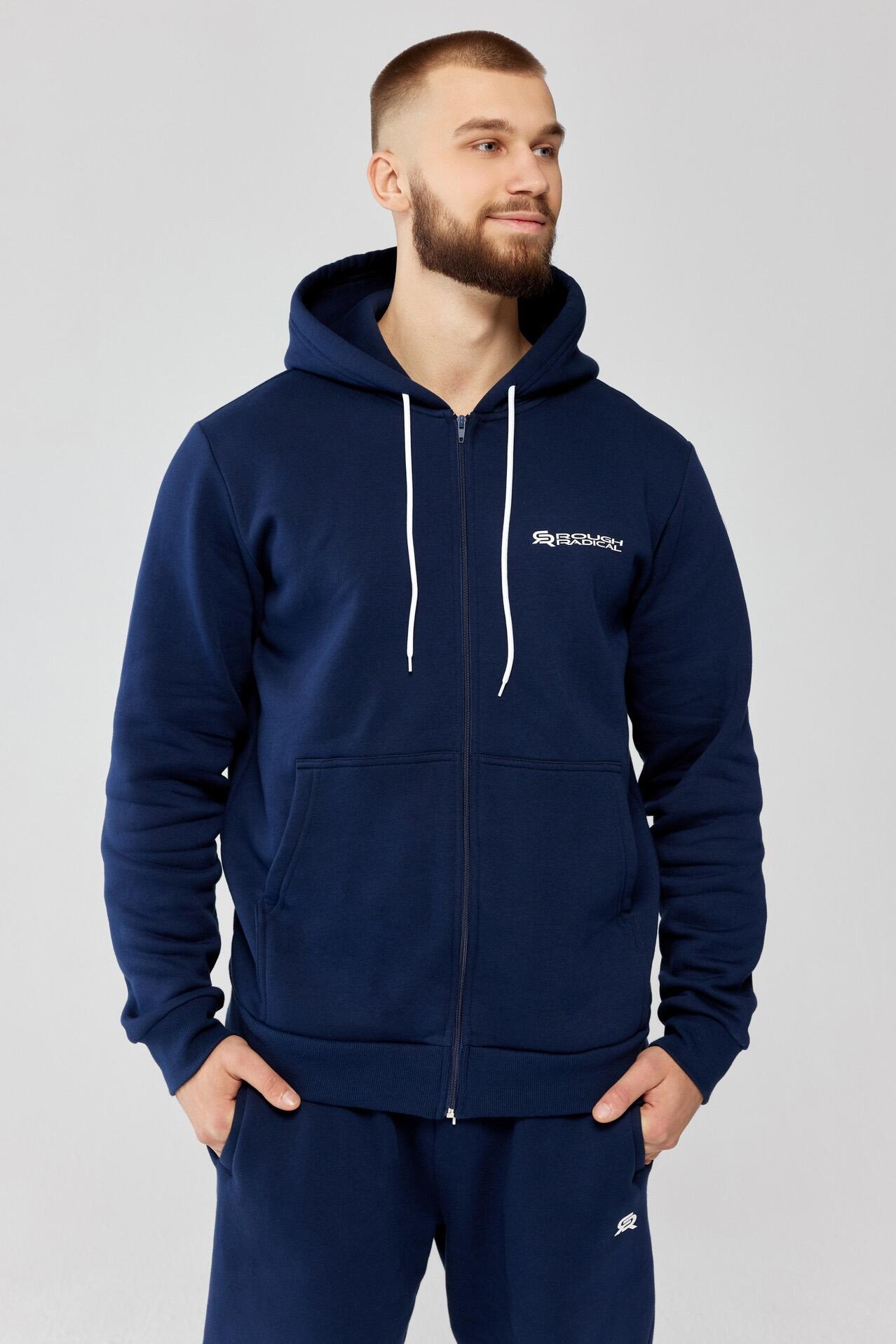Męska bluza dresowa z kapturem Rough Radical Track Hoodie Zip