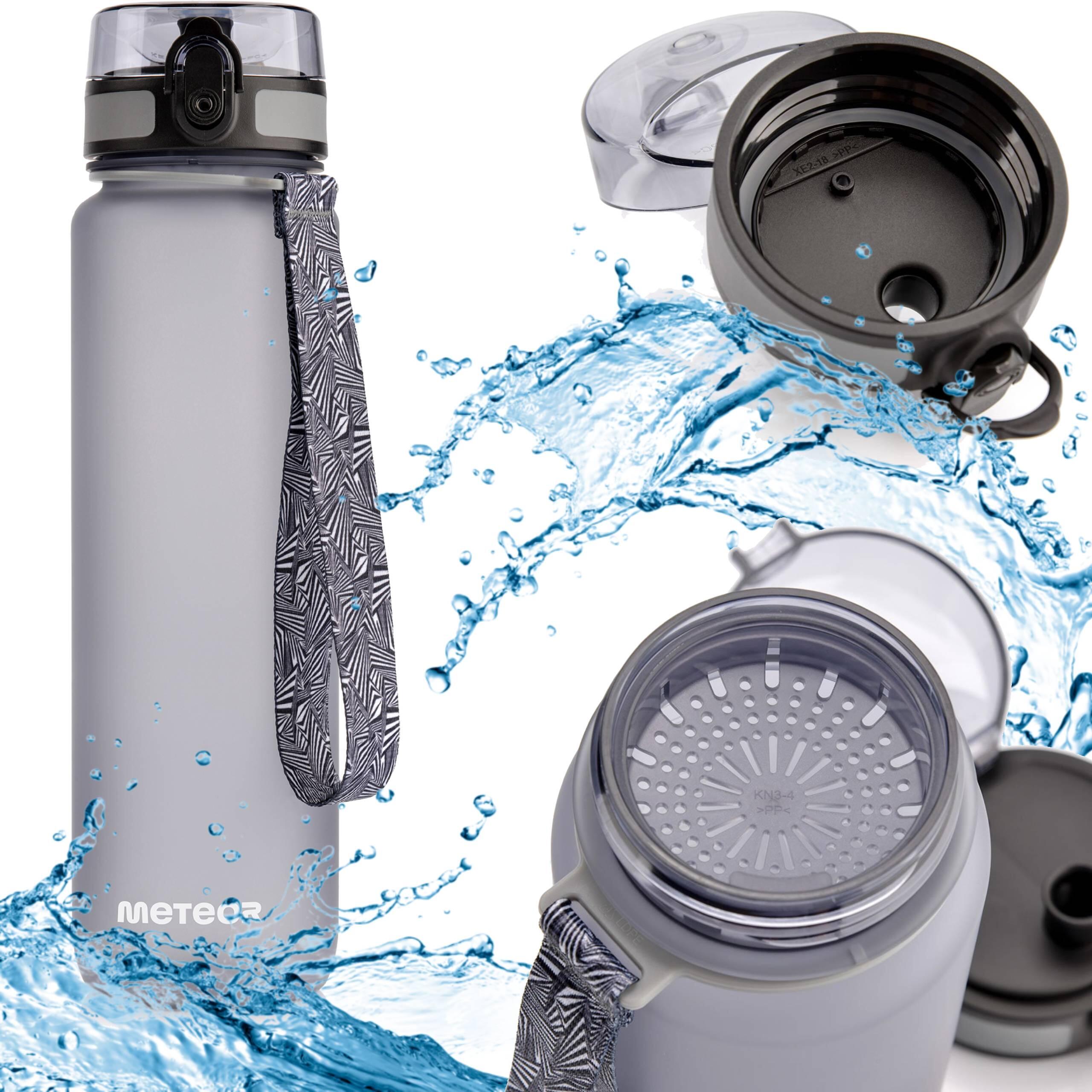 Sticlă de apă Meteor 1000 ml Tritan gri