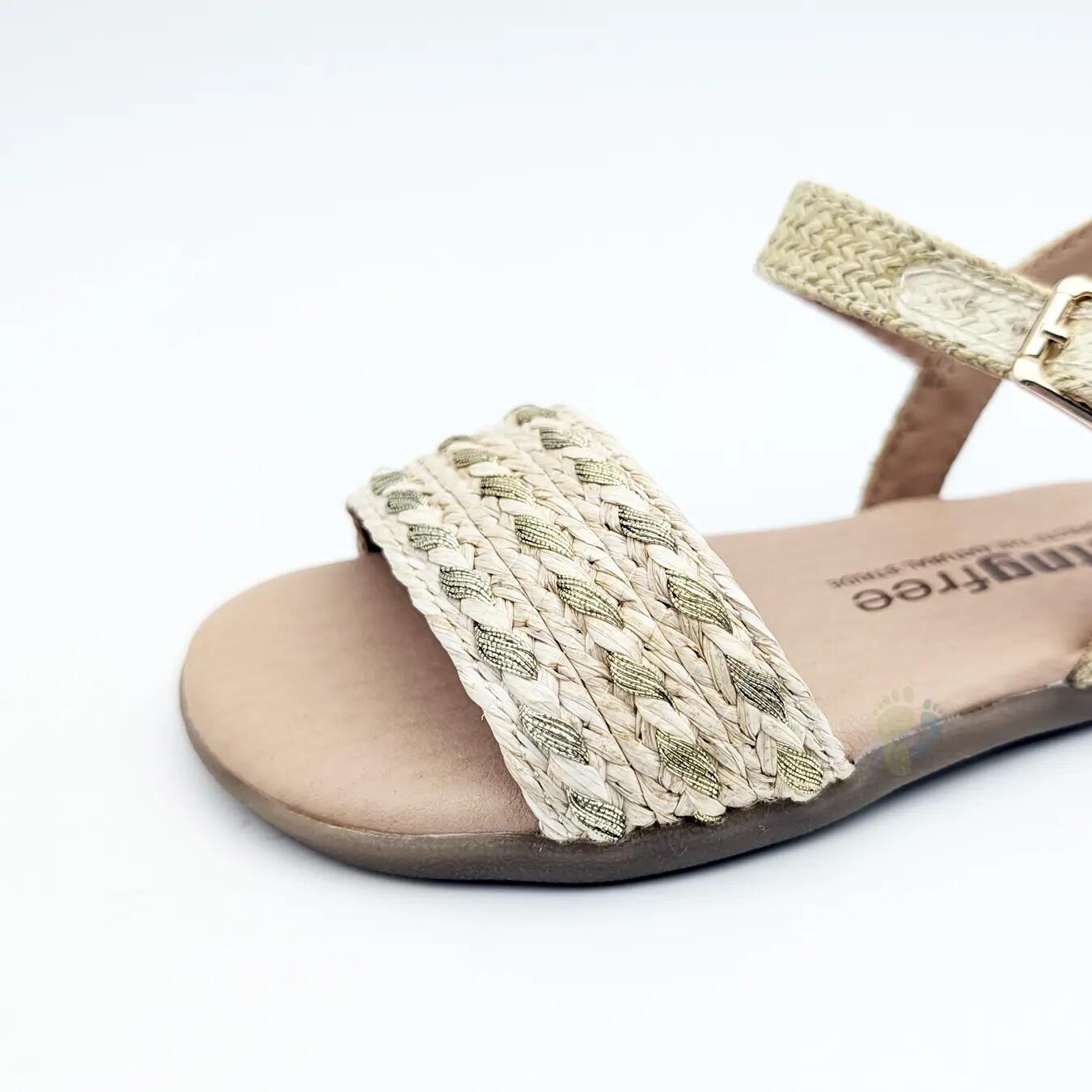 Mustang Free Sandalias Rafia Oro - Talla 28 3/7