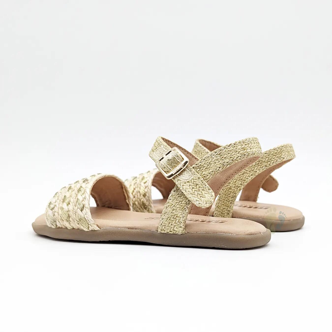 Mustang Free Sandalias Rafia Oro - Talla 28 5/7