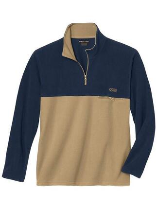 Pull Polaire Zippé Bicolore