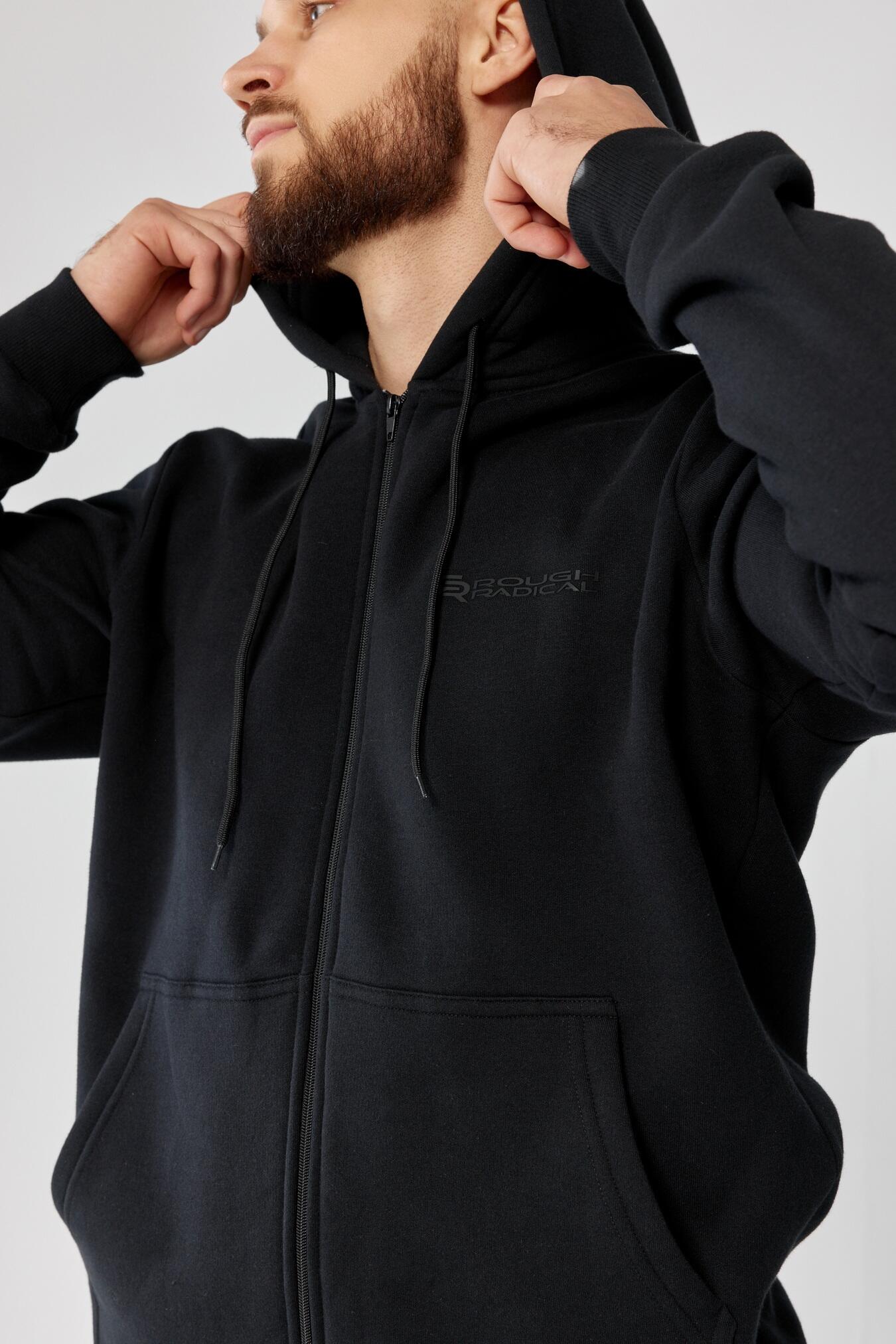 Męska bluza dresowa z kapturem Rough Radical Track Hoodie Zip 3/5
