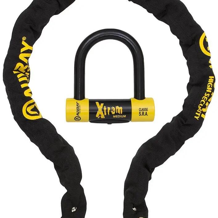 Zestaw łańcuch z kłódką XTREM MEDIUM - długość 140 cm, średnica 13,5mm AUVRAY