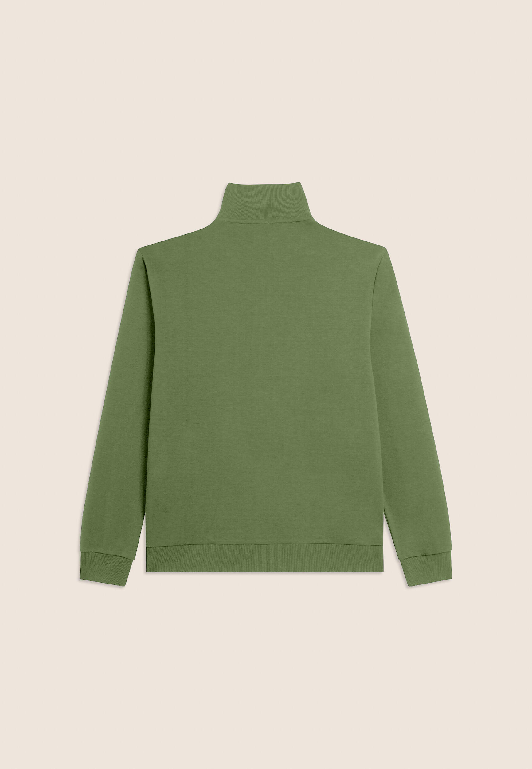 Felpa full zip con taschino e collo alto 2/3
