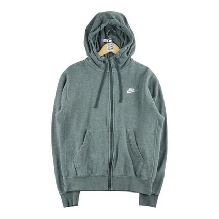 Second life - Damen Hoodie mit durchgehendem Reißverschluss Grau - Wie neu