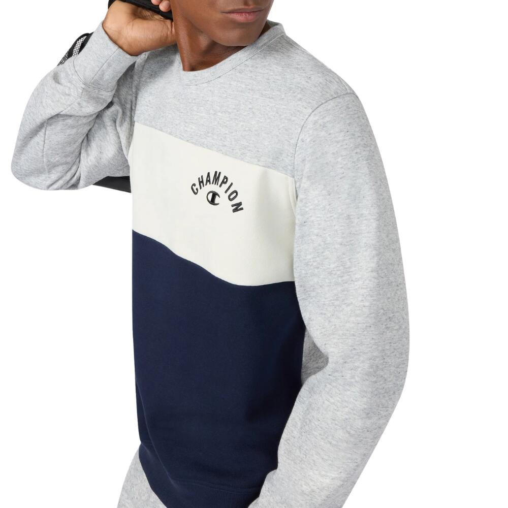 Felpa Champion girocollo grigio chiaro uomo 3/4