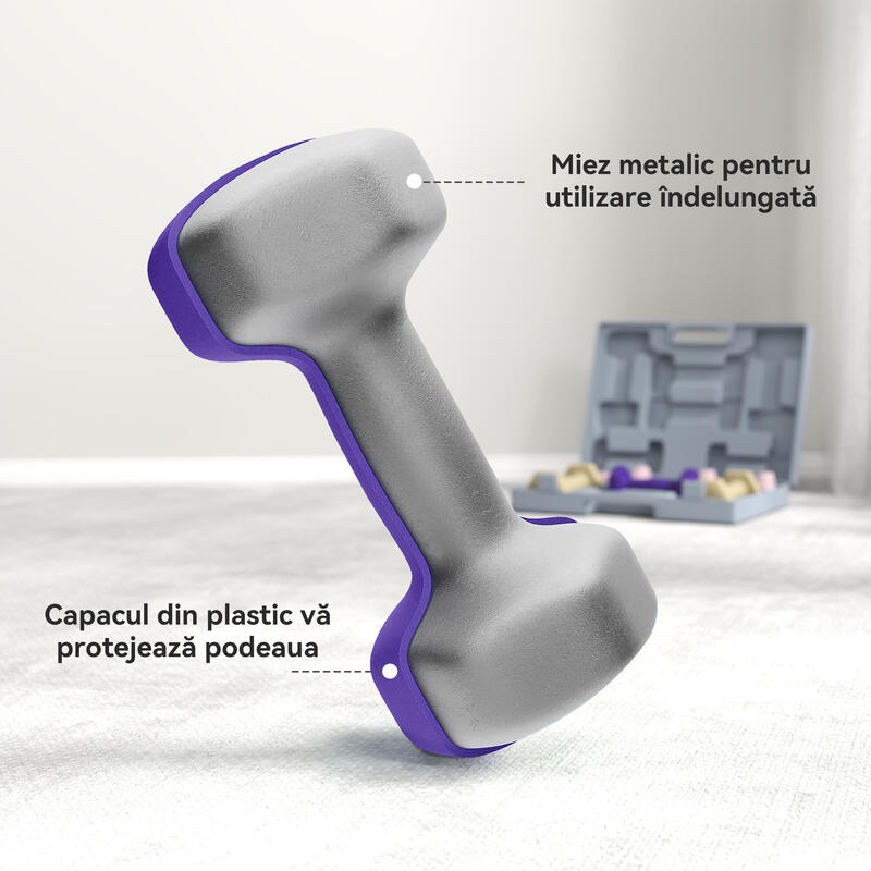 SPORTNOW Set gantere 9 kg - hexagonale, carcasă