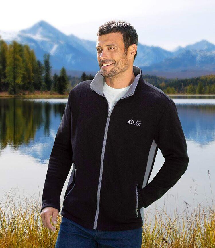 2er-Pack zweifarbige Jacken aus weichem Fleece 2/4
