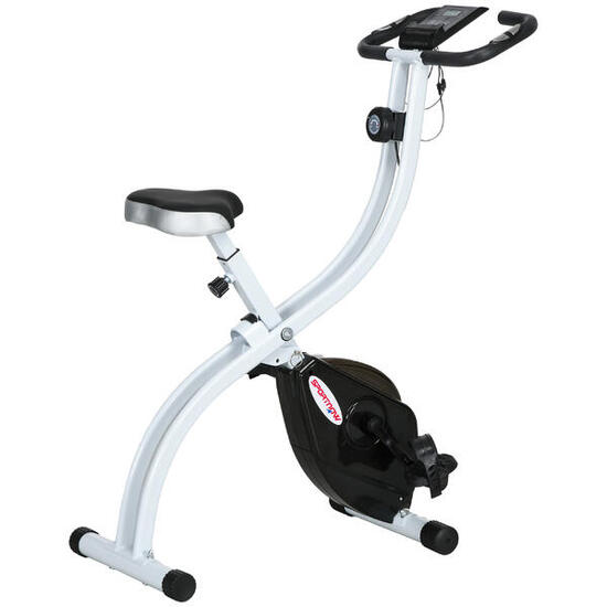 SPORTNOW Cyclette Magnetica Pieghevole a 8 Resistenze in Acciaio Nero