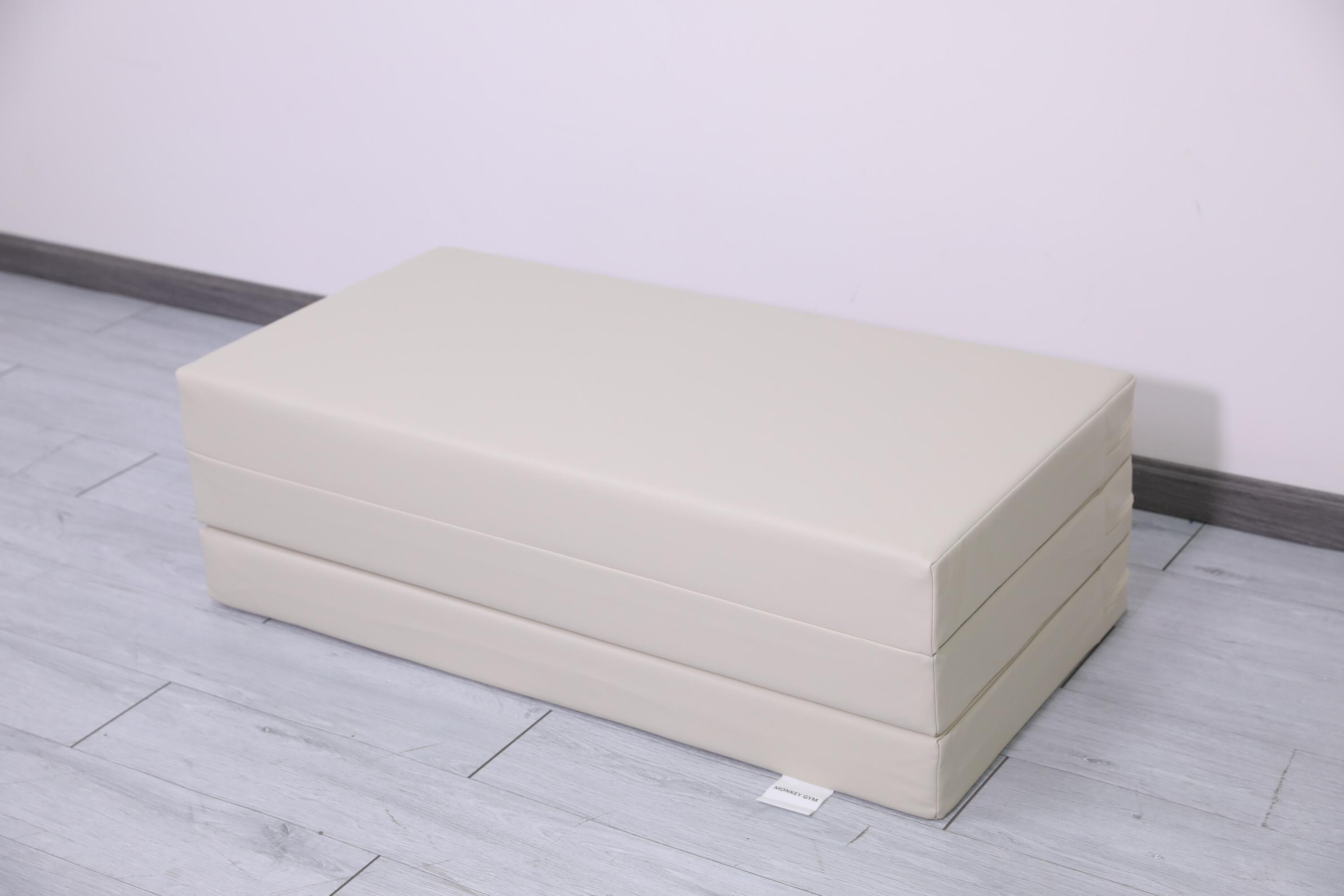 Gymnastikmatratze Satellite PU 150x100x10 cm - dreiteilig beige 4/7