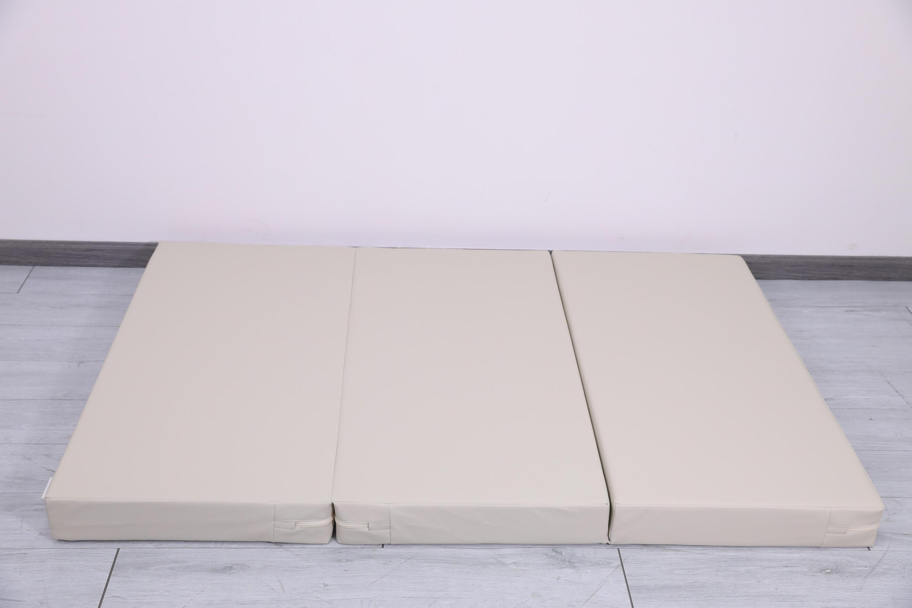 Gymnastikmatratze Satellite PU 150x100x10 cm - dreiteilig beige 3/7