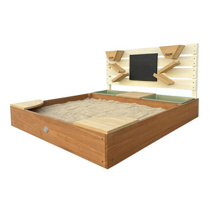 Cato Sandkasten mit Sand- und Wasserbehältern, 100 x 105 cm, Beige und Braun