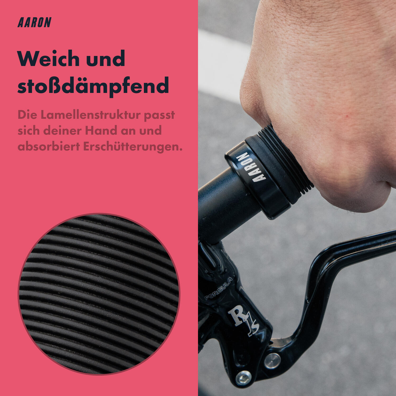 MTB & BMX Lenkergriffe - Schwarz - Lamellen-Profil 2/6