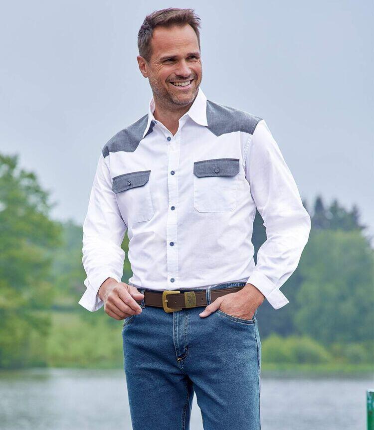 Chemise Blanche Style Western 2/5