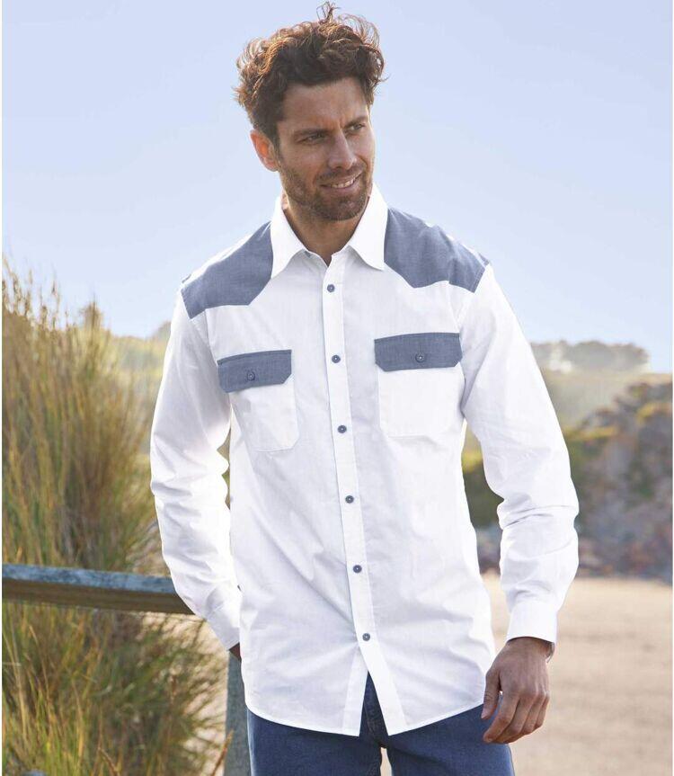 Chemise Blanche Style Western 4/5