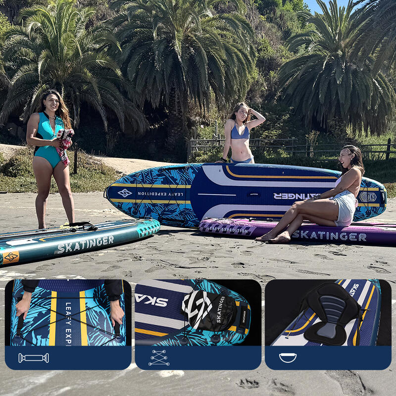 Paddleboard SKATINGER Leafy Blue 350x89x15 cm (11'6'') včetně sady příslušenství