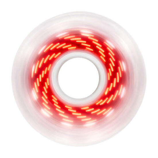 Zestaw 4 kółek do rolek Luminous 80mm/85A Pixel Clear Vortex Red LED