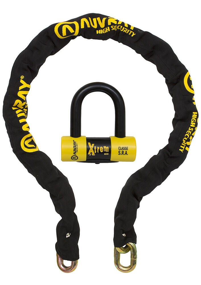 Zestaw łańcuch z kłódką XTREM MINI - długość 140cm, średnica 13,5mm AUVRAY