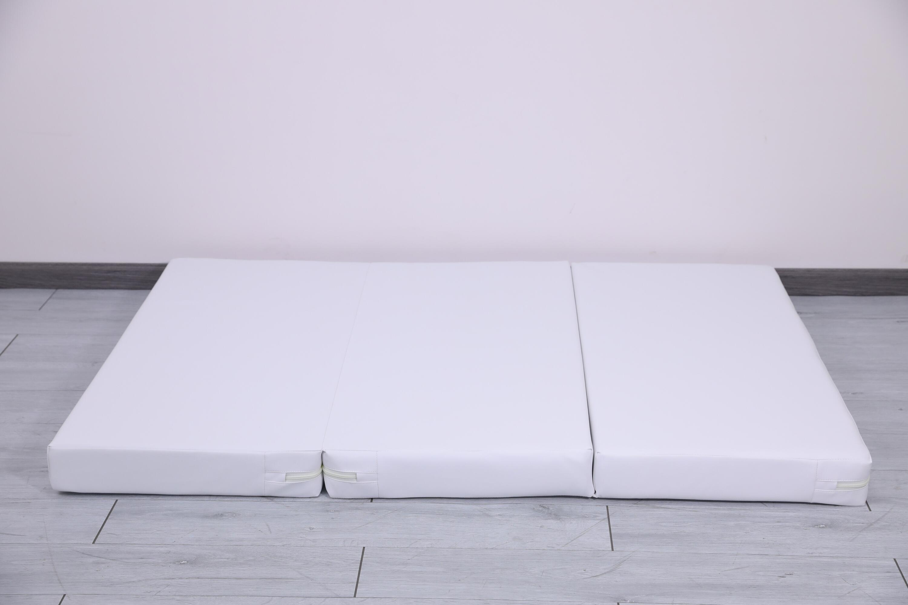 Gymnastikmatratze Satellite PU 150x100x10 cm - dreiteilig weiß 2/7