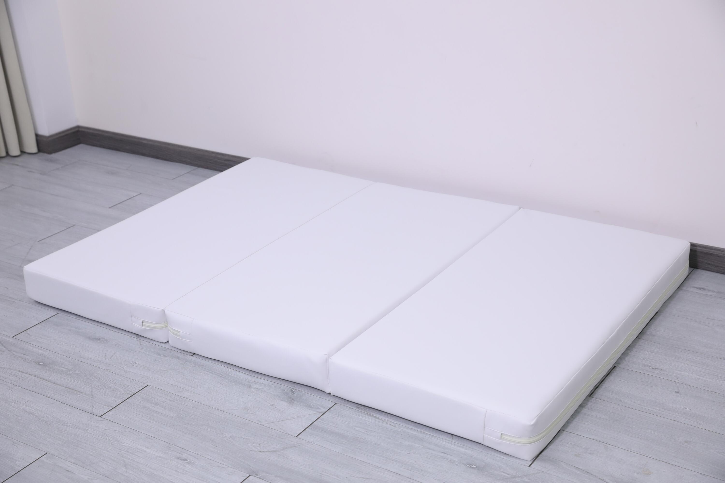 Gymnastikmatratze Satellite PU 150x100x10 cm - dreiteilig weiß 7/7
