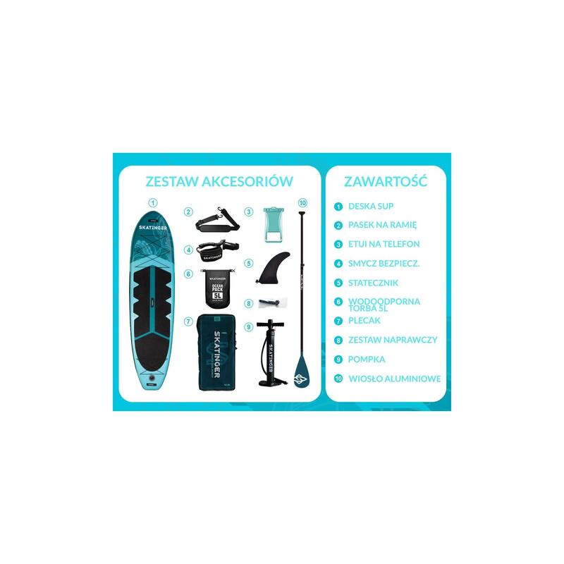 Paddleboard SKATINGER Octopus 335x86x15 cm (11') allround